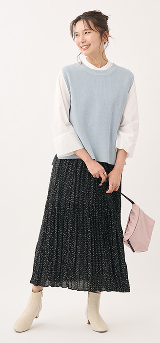 【すごナノ撥水】バックフレアベーシックシャツ