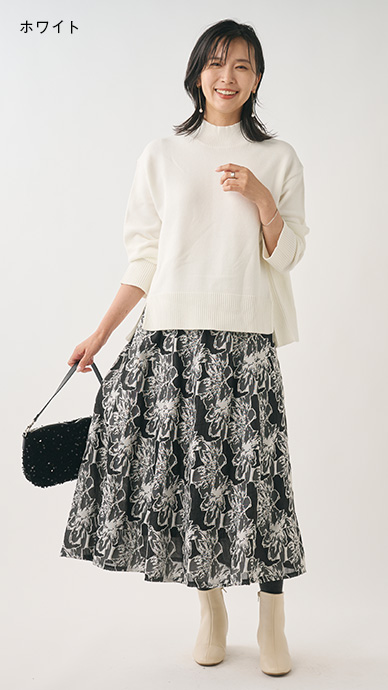 タフニットハイネックトップス