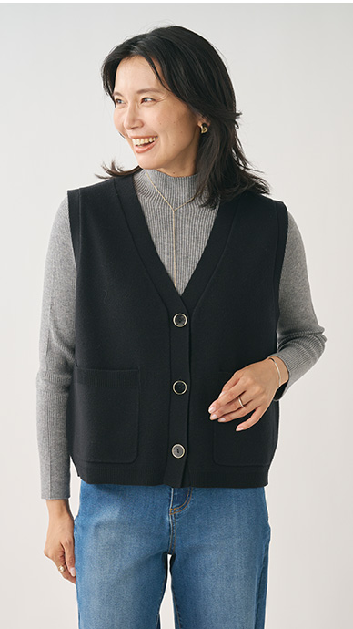 タフニットVネックベスト 