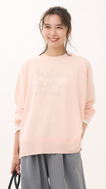 クルーネックニットチュニック