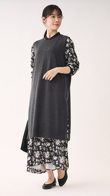 ロングニットベスト