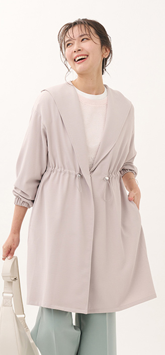 カルゼワッシャーライトガウンコート
