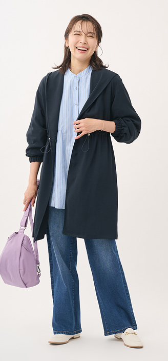 カルゼワッシャーライトガウンコート