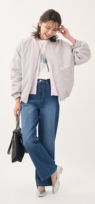 【すごナノ撥水】薄綿ジップブルゾン