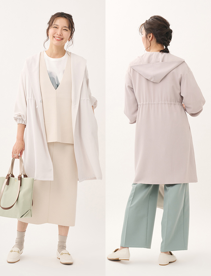 カルゼワッシャーライトガウンコート