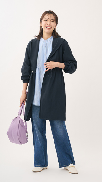 カルゼワッシャーライトガウンコート