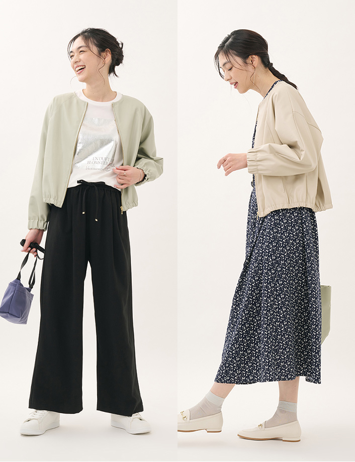 ドルマン合皮ブルゾン