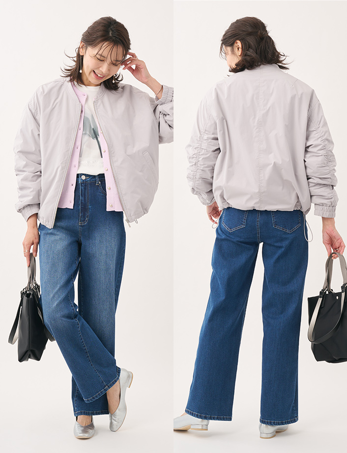 【すごナノ撥水】薄綿ジップブルゾン