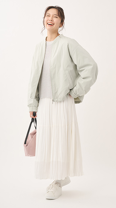 【すごナノ撥水】薄綿ジップブルゾン