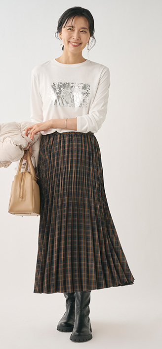 デザインプリーツスカート