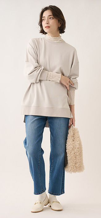 スタイルカバーストレッチストレートデニム