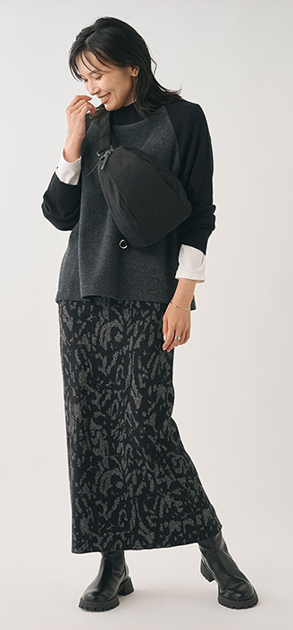 アイラインニットスカート