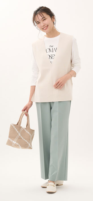 【すごナノ撥水】イージーワイドパンツ