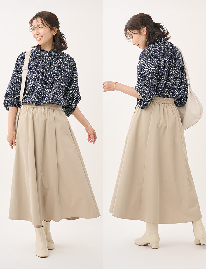 【すごナノ撥水】タフタフレアスカート
