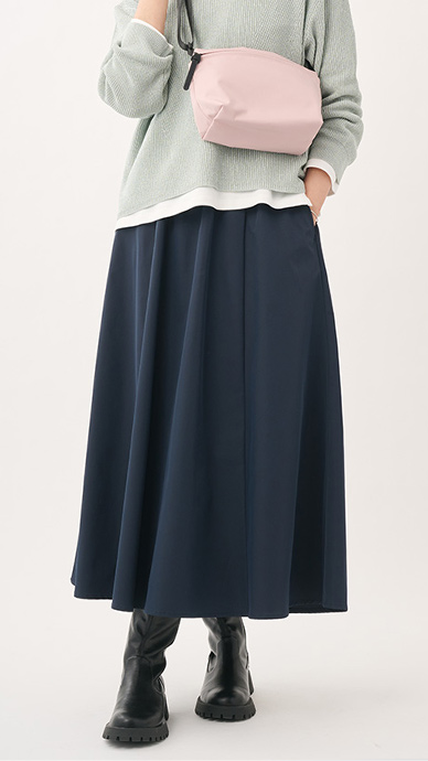 【すごナノ撥水】タフタフレアスカート