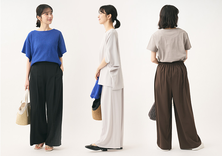 さらてろタックワイドパンツ