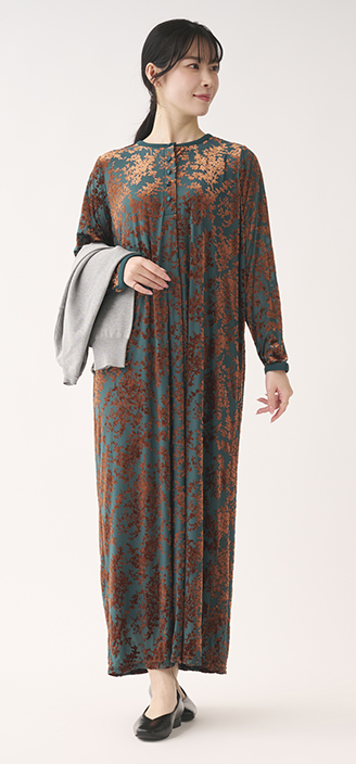 ベロアオパールワンピース