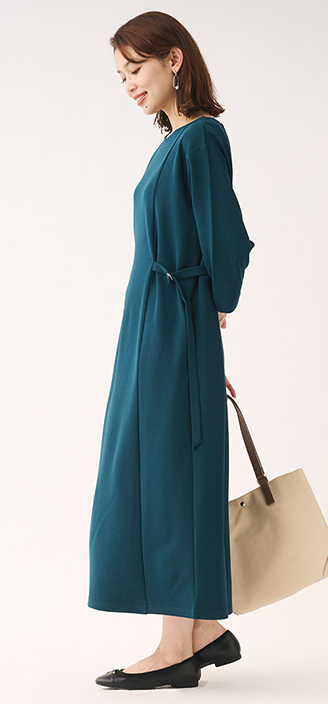 サイドベルテッドポンチワンピース