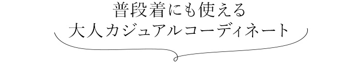 普段着にも使える 大人カジュアルコーディネート 