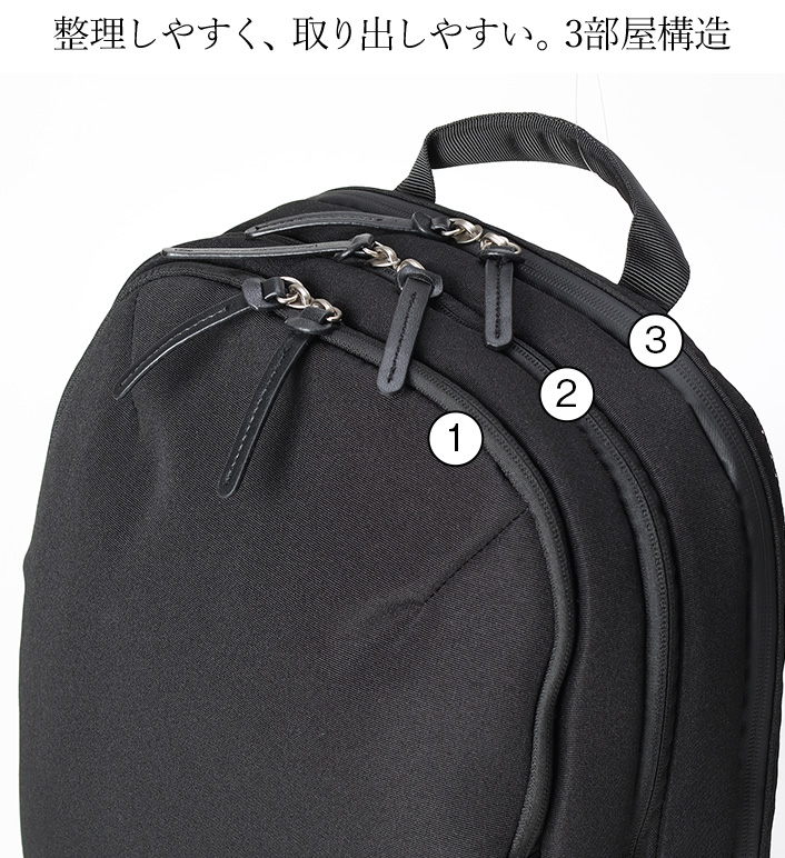 整理しやすく、取り出しやすい。3部屋構造 