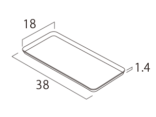 スリムトレー 38×18