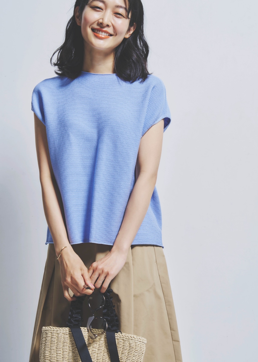 item02ガーターフレンチスリーブニット