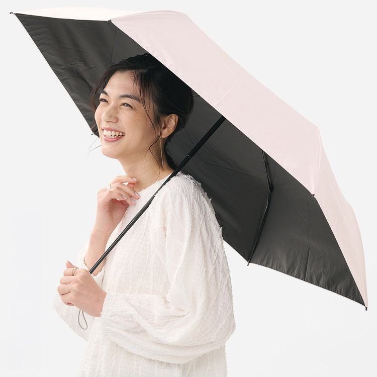 【遮光・UVカット】折畳傘 遮光耐風 55cm 無地